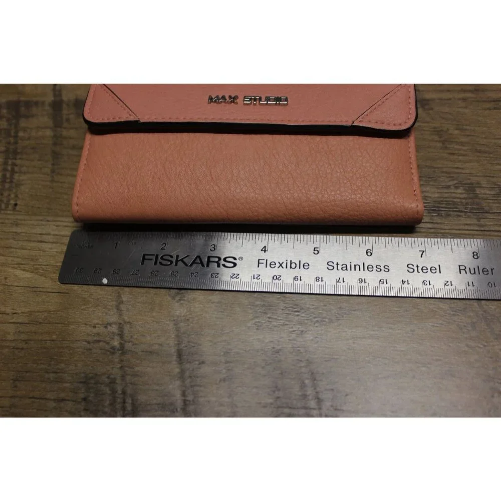 Max Studio‎ women's pink double fold folding clutch wallet